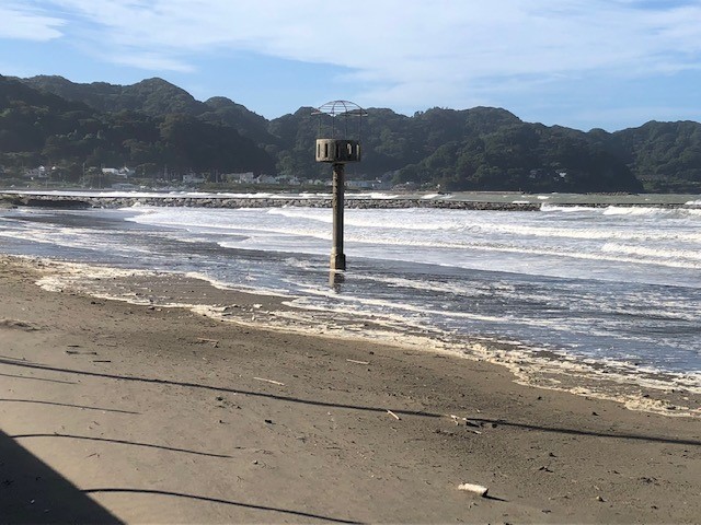 台風24号 南房総岩井海岸 民宿庄兵衛